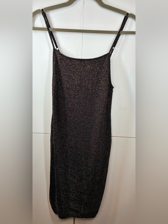 Urban Outfitters Dresses & Skirts - Urban Outfitters Black Iridescent Glitter Knit Mini Dress Y2K Size Large